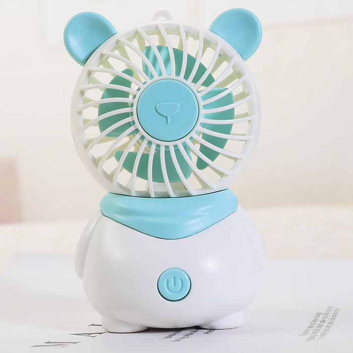 Creative Cartoon Bear Desktop Mini Fans Big Wind Desktop Portable USB Charging Handheld Fan Portable Air Conditioning Handheld Cooling Fan Charging Usb Fan Portable Handheld Fan