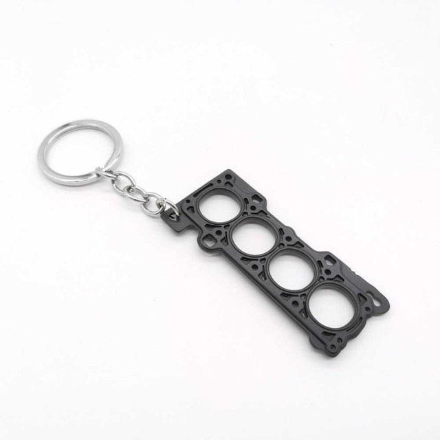 Creative Gift Car Metal Keychain Turbo Gear Hub Pendant Brake Disc Shock Absorber Pendant Alloy Short Quick Shifter Key Chain Ring Charming Auto Rainbow Metal Pendant Keyring Wheel Rim Tire Rotary Engine Keyring