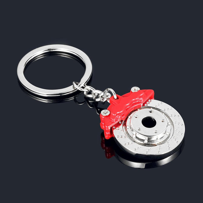 Creative Gift Car Metal Keychain Turbo Gear Hub Pendant Brake Disc Shock Absorber Pendant Alloy Short Quick Shifter Key Chain Ring Charming Auto Rainbow Metal Pendant Keyring Wheel Rim Tire Rotary Engine Keyring