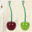 Creative Lovely Cherry Shape Lavatory Brush Toilet Brush And Holder Set Cleaning Bathroom Toilet Accessories Cherry Shape Toilet Brush Standing Toilet Brush Set  Compact Household Bathroom Cherry Toilet Brush