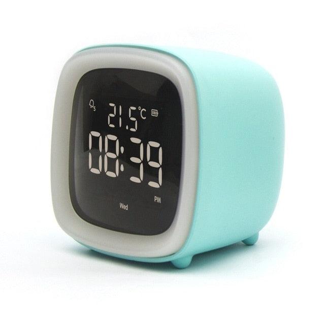 Cut Digital Alarm Clock Cartoon Night Light Desk Alarm Clock Cute Toddler Alarm Clock Dimming Sleep Training Clock with Night Light Kids Wake Up Clock USB Rechargeable Easy Setting Kids Clocks for Bedrooms Rechargeable Battery Christmas gift for Kids