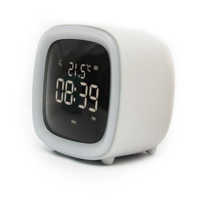 Cut Digital Alarm Clock Cartoon Night Light Desk Alarm Clock Cute Toddler Alarm Clock Dimming Sleep Training Clock with Night Light Kids Wake Up Clock USB Rechargeable Easy Setting Kids Clocks for Bedrooms Rechargeable Battery Christmas gift for Kids