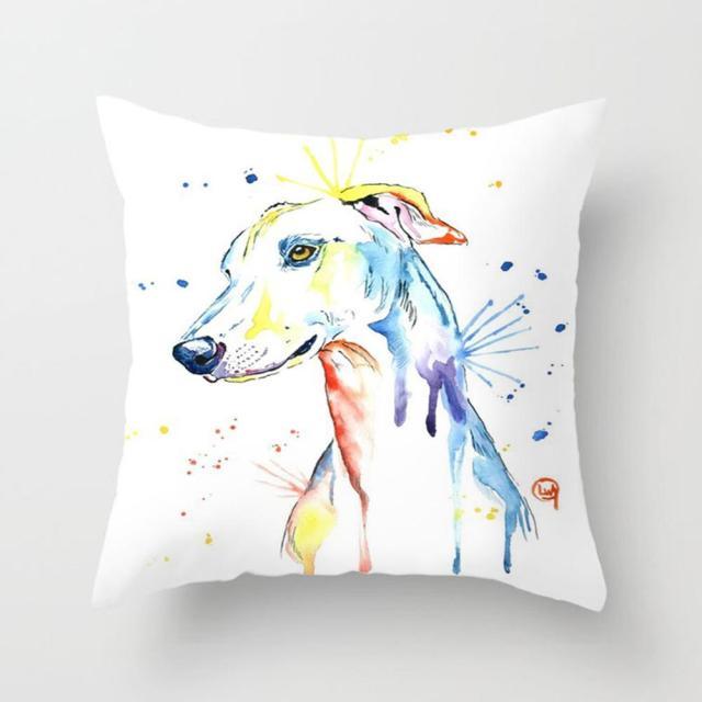 Cute Dog Peachskin Pillowcase Cover Kids Gift  Animals Puppy Pet Dog Painting Cotton Linen Throw Pillow Case Cushion Cover Square Animal Pillow Covers Home Decor Pillows Covers Pillowcase 45x45CM