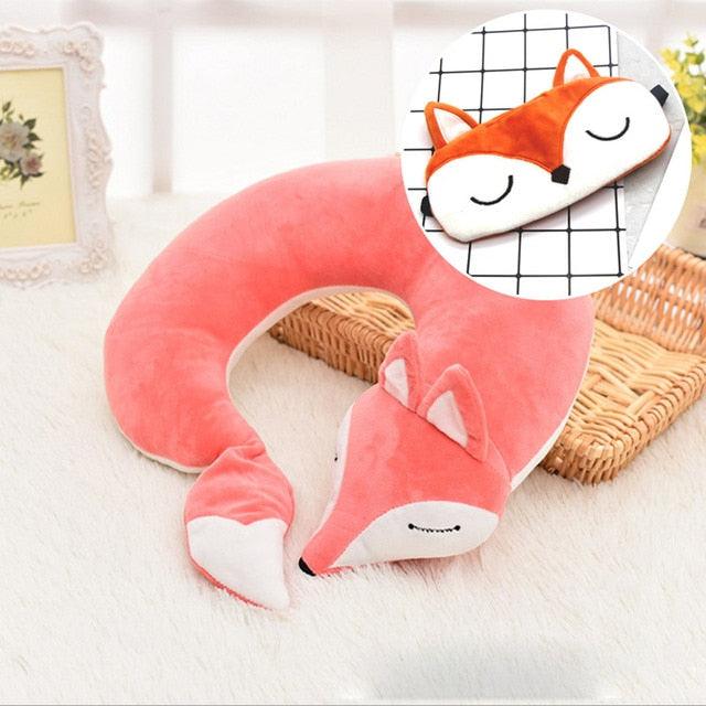 Cute Fox Animal Cotton Plush U Shape Neck Pillow Travel Car Home Pillow Nap Animal Pillow Health Care with Eye Mask Cute Fox U Shaped Neck Pillow for Car Airplane Traveling ,Animal Plush Stuffed Travel Pillow Travel Pillows Cartoon Planes Fox Animal - ALLURELATION - 552, Animal Cotton Plush, Car Pillows, Cotton Plush, Cute Fox Neck Pillow, Cute Fox U Shaped Neck Pillow, Cute FoxPillow, Eye Mask, Neck Pillow, Pillow Health Care, Travel Pillows, U Shape Neck Pillow - Stevvex.com