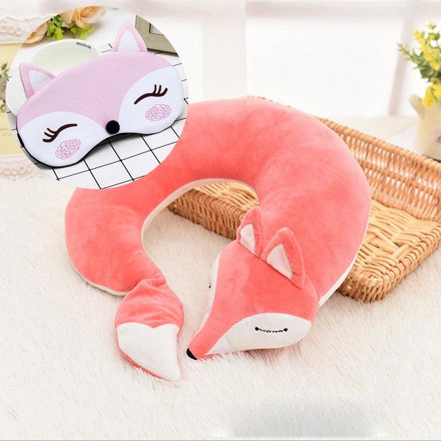 Cute Fox Animal Cotton Plush U Shape Neck Pillow Travel Car Home Pillow Nap Animal Pillow Health Care with Eye Mask Cute Fox U Shaped Neck Pillow for Car Airplane Traveling ,Animal Plush Stuffed Travel Pillow Travel Pillows Cartoon Planes Fox Animal - ALLURELATION - 552, Animal Cotton Plush, Car Pillows, Cotton Plush, Cute Fox Neck Pillow, Cute Fox U Shaped Neck Pillow, Cute FoxPillow, Eye Mask, Neck Pillow, Pillow Health Care, Travel Pillows, U Shape Neck Pillow - Stevvex.com