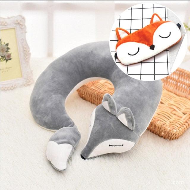 Cute Fox Animal Cotton Plush U Shape Neck Pillow Travel Car Home Pillow Nap Animal Pillow Health Care with Eye Mask Cute Fox U Shaped Neck Pillow for Car Airplane Traveling ,Animal Plush Stuffed Travel Pillow Travel Pillows Cartoon Planes Fox Animal - ALLURELATION - 552, Animal Cotton Plush, Car Pillows, Cotton Plush, Cute Fox Neck Pillow, Cute Fox U Shaped Neck Pillow, Cute FoxPillow, Eye Mask, Neck Pillow, Pillow Health Care, Travel Pillows, U Shape Neck Pillow - Stevvex.com