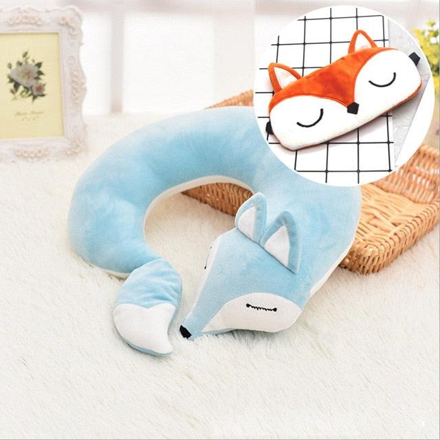 Cute Fox Animal Cotton Plush U Shape Neck Pillow Travel Car Home Pillow Nap Animal Pillow Health Care with Eye Mask Cute Fox U Shaped Neck Pillow for Car Airplane Traveling ,Animal Plush Stuffed Travel Pillow Travel Pillows Cartoon Planes Fox Animal - ALLURELATION - 552, Animal Cotton Plush, Car Pillows, Cotton Plush, Cute Fox Neck Pillow, Cute Fox U Shaped Neck Pillow, Cute FoxPillow, Eye Mask, Neck Pillow, Pillow Health Care, Travel Pillows, U Shape Neck Pillow - Stevvex.com