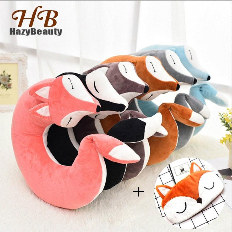 Cute Fox Animal Cotton Plush U Shape Neck Pillow Travel Car Home Pillow Nap Animal Pillow Health Care with Eye Mask Cute Fox U Shaped Neck Pillow for Car Airplane Traveling ,Animal Plush Stuffed Travel Pillow Travel Pillows Cartoon Planes Fox Animal - ALLURELATION - 552, Animal Cotton Plush, Car Pillows, Cotton Plush, Cute Fox Neck Pillow, Cute Fox U Shaped Neck Pillow, Cute FoxPillow, Eye Mask, Neck Pillow, Pillow Health Care, Travel Pillows, U Shape Neck Pillow - Stevvex.com