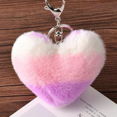 Cute Keychain Fake Rabbit Fur Heart Pompom Key Chain Bag Cars Simple Fluffy Keyring Jewelry Gifts Fluffy Keyring Faux Fur Heart Ball Keychain For Women Girl - ALLURELATION - 551, accessories, Appreciation Keychain, Best Selling Keychains, Fluffy Keyring, gift, Gift for men, gifts, Heart Key Chain, Heart Pompom Key Chain, Key chains, key charms, key rings, keychain, Keychain For Boy, Keychain Gifts, Pompom Key Chain, Rabbit Fur Heart Pompom Key Chain, Rabbit Fur Key Chain, Simple Fluffy Keyring - Stevvex.com