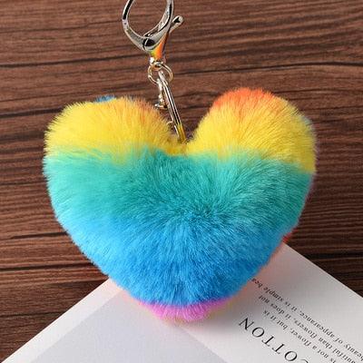 Cute Keychain Fake Rabbit Fur Heart Pompom Key Chain Bag Cars Simple Fluffy Keyring Jewelry Gifts Fluffy Keyring Faux Fur Heart Ball Keychain For Women Girl - ALLURELATION - 551, accessories, Appreciation Keychain, Best Selling Keychains, Fluffy Keyring, gift, Gift for men, gifts, Heart Key Chain, Heart Pompom Key Chain, Key chains, key charms, key rings, keychain, Keychain For Boy, Keychain Gifts, Pompom Key Chain, Rabbit Fur Heart Pompom Key Chain, Rabbit Fur Key Chain, Simple Fluffy Keyring - Stevvex.com