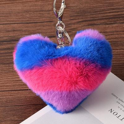 Cute Keychain Fake Rabbit Fur Heart Pompom Key Chain Bag Cars Simple Fluffy Keyring Jewelry Gifts Fluffy Keyring Faux Fur Heart Ball Keychain For Women Girl - ALLURELATION - 551, accessories, Appreciation Keychain, Best Selling Keychains, Fluffy Keyring, gift, Gift for men, gifts, Heart Key Chain, Heart Pompom Key Chain, Key chains, key charms, key rings, keychain, Keychain For Boy, Keychain Gifts, Pompom Key Chain, Rabbit Fur Heart Pompom Key Chain, Rabbit Fur Key Chain, Simple Fluffy Keyring - Stevvex.com