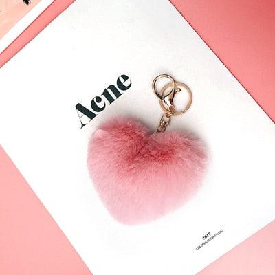 Cute Keychain Fake Rabbit Fur Heart Pompom Key Chain Bag Cars Simple Fluffy Keyring Jewelry Gifts Fluffy Keyring Faux Fur Heart Ball Keychain For Women Girl - ALLURELATION - 551, accessories, Appreciation Keychain, Best Selling Keychains, Fluffy Keyring, gift, Gift for men, gifts, Heart Key Chain, Heart Pompom Key Chain, Key chains, key charms, key rings, keychain, Keychain For Boy, Keychain Gifts, Pompom Key Chain, Rabbit Fur Heart Pompom Key Chain, Rabbit Fur Key Chain, Simple Fluffy Keyring - Stevvex.com