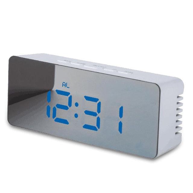 Digital Alarm Clock Alarm Clocks Adjustable Volume Alarm Clock for Bedroom Electronic 7 Inch Number Desktop Alarm Clocks For Kids Bedroom LED Screen  for Kids Bedroom Temperature Snooze Function Desk Table Clock LED Clock Electronic Watch Table