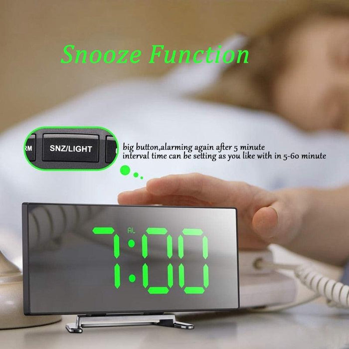 Digital Alarm Clock Alarm Clocks Adjustable Volume Alarm Clock for Bedroom Electronic 7 Inch Number Desktop Alarm Clocks For Kids Bedroom LED Screen  for Kids Bedroom Temperature Snooze Function Desk Table Clock LED Clock Electronic Watch Table