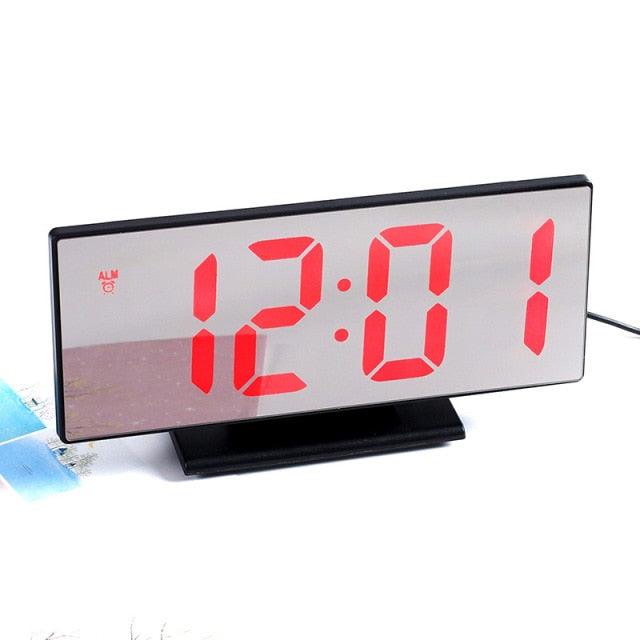 Digital Alarm Clock Alarm Clocks Adjustable Volume Alarm Clock for Bedroom Electronic 7 Inch Number Desktop Alarm Clocks For Kids Bedroom LED Screen  for Kids Bedroom Temperature Snooze Function Desk Table Clock LED Clock Electronic Watch Table