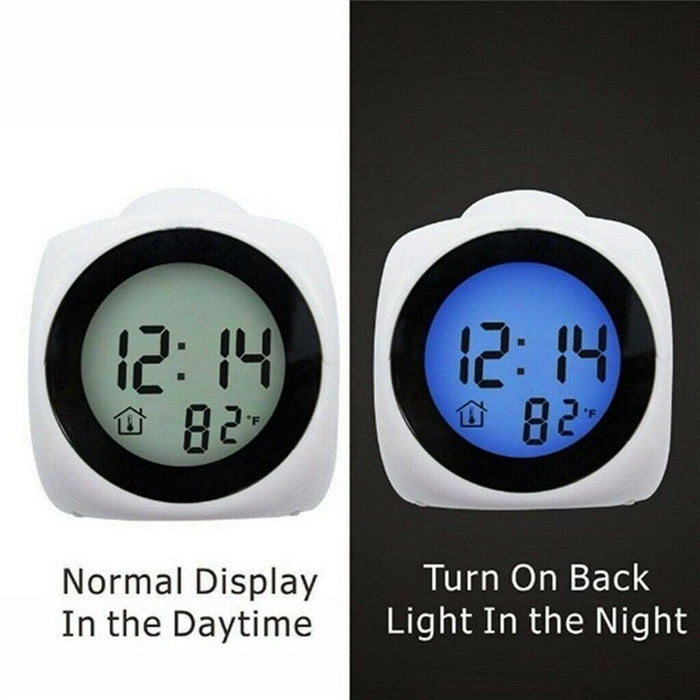 Digital Alarm Clock Projection Alarm Clock Wake Up Bedroom with Data and Temperature Display Talking Function LED Wall/Ceiling Projection Clock LCD Creative Projector Weather Temperature Desk Time Date Display Projection USB Charger Home Clock Timer