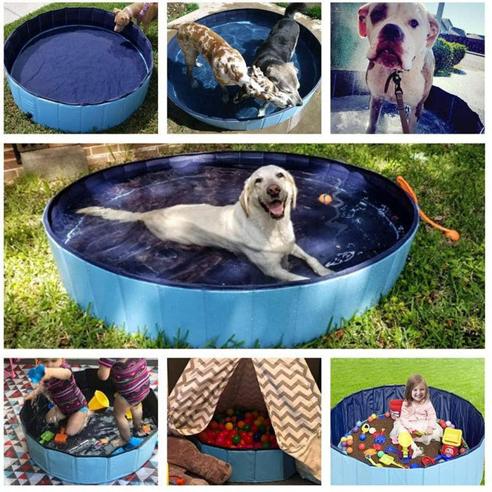 Dog Pool Foldable Dog Swimming Pool Pet Bath Swimming Tub Bathtub Pet Swimming Pool Collapsible Bathing Pool for Dogs Cats Kids Dog Swimming Pool For Large & Small Dogs