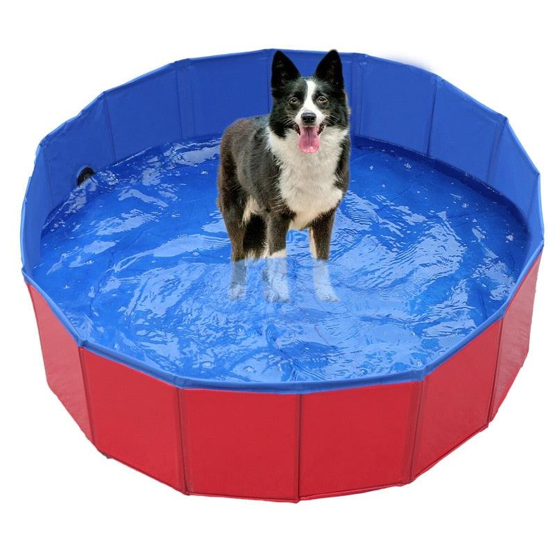 Dog Pool Foldable Dog Swimming Pool Pet Bath Swimming Tub Bathtub Pet Swimming Pool Collapsible Bathing Pool for Dogs Cats Kids Dog Swimming Pool For Large & Small Dogs