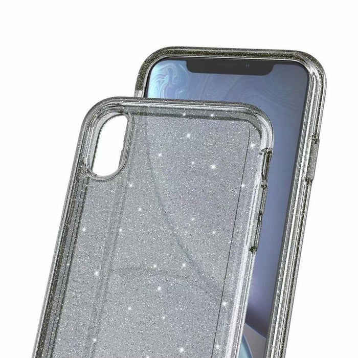 Durable Ultra Hard Shockproof Glitter Transparent Case for iPhone 14 Pro Max 13 12 11 XS XR X 8 7 6 Plus Sparkle Cover Soft Slim Fit All-round Protection Cute Transparent Shiny Star Phone Case for iPhone