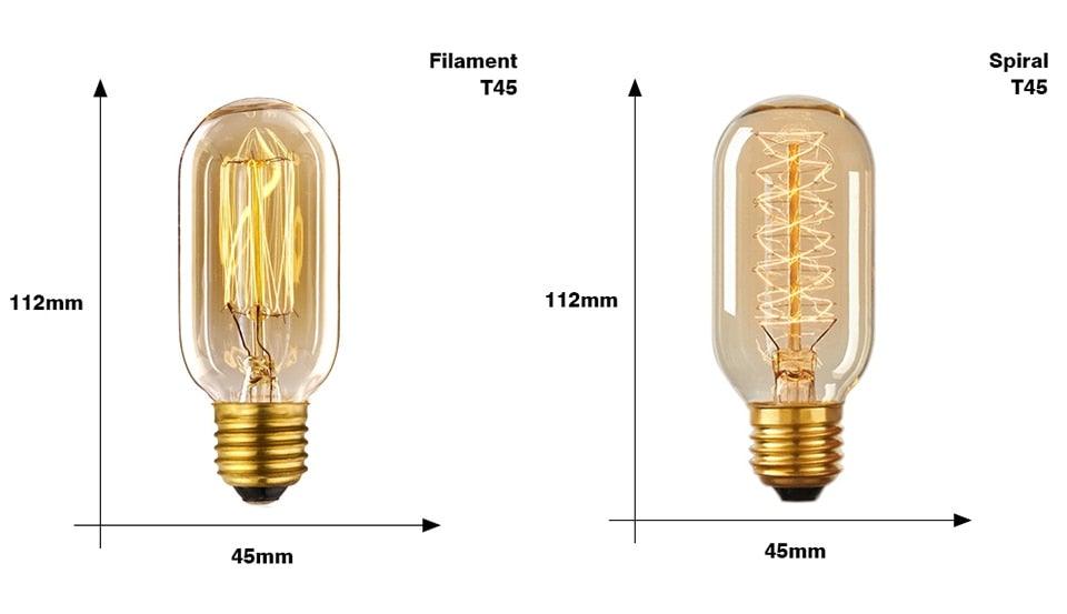 Edison Bulb E27 220V 40W ST64 G80 G95 T10 T45 A19 Retro Ampoule Vintage Incandescent Bulb edison Lamp Filament Light Bulb Decor LED Edison Bulb Dimmable Amber Warm 2700K Antique Vintage Filament Light Bulbs