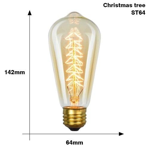 Edison Bulb E27 220V 40W ST64 G80 G95 T10 T45 A19 Retro Ampoule Vintage Incandescent Bulb edison Lamp Filament Light Bulb Decor LED Edison Bulb Dimmable Amber Warm 2700K Antique Vintage Filament Light Bulbs