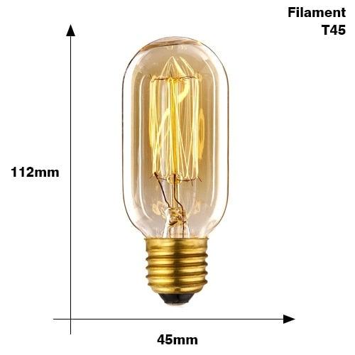 Edison Bulb E27 220V 40W ST64 G80 G95 T10 T45 A19 Retro Ampoule Vintage Incandescent Bulb edison Lamp Filament Light Bulb Decor LED Edison Bulb Dimmable Amber Warm 2700K Antique Vintage Filament Light Bulbs