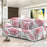 Elastic Sofa Cover For Living Room Stretch Combination Slipcovers Flowers Printed Sectional Couch Covers 1/2/3/4 Seater Floral Pattern Sofa Cover With Separate Cushion Cover Stretch Armchair Slipcover Washable Furniture Protector