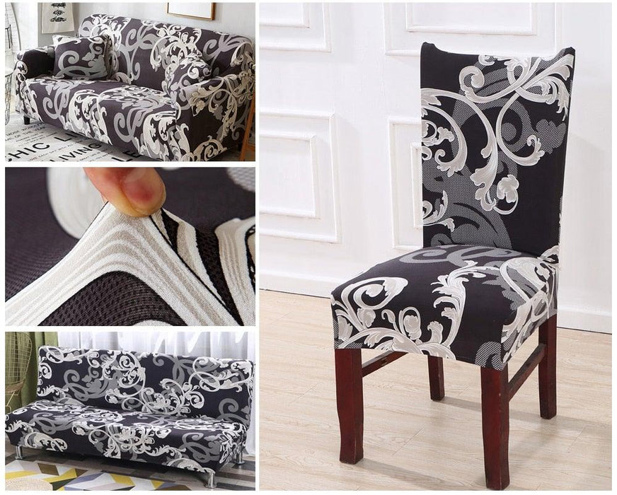 Elegant Kitchen Chair Covers Stretch Seat Covers For Chairs Slipcover Chair house chaise Furniture Covers Gray Chair cover Washable Anti dust Seat Slipcover Protector for Hotel Office Ceremony Banquet Wedding Party