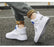 Elegant Sport Men's Sneaker Trend High Top Platform Shoes Spring Vulcanized Shoes Leather Casual Sport Fashion Flat Low Top Sneaker Lace-up Modern Design