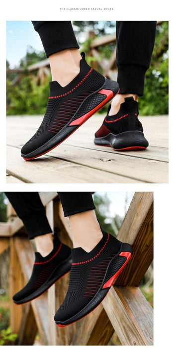 Elegant Sport Mens Sneakers Running Casual Shoes Spring New Lightweight Breathable Espadrilles Flying Woven Running Shoes Mesh Workout Casual Sports Mens Sneakers