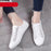 Elegant White Sneakers Womens Spring Summer Breathable Sneakers Flat Shoe Causal Womens Walking Shoes Slip On Mesh Lightweight Comfortable Sneakers