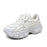 Elegant Women's Sneakers Lace Up Thick Platform Casual Shoes Leather Comfortable Walking Footwear Fashion New Lightweight Casual Everyday Walking Fashion Sneakers