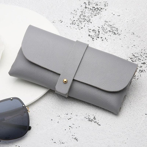 Fashion Men Women Portable Glasses Case Magnetic Leather Fold-able Sunglasses Eyeglass Holder Eyewear Portable Eyeglass Case Eyeglasses Bag For Reading Glasses Spectacles And Small Sunglasses