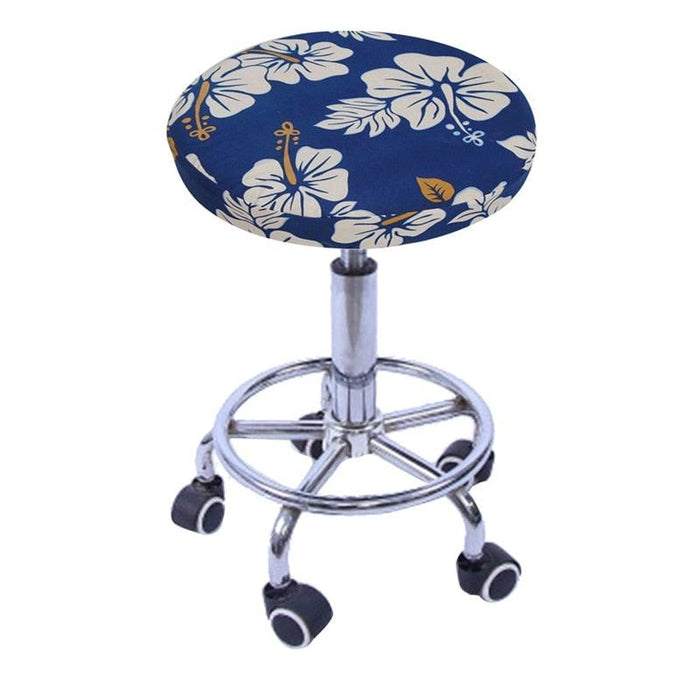 Fashion Printed Round Chair Cover Bar Stool Cover Elastic Stretchy Seat Cover Chair Protector Home Chair Slipcover Stretch Round Bar Stool Covers Washable Stool Cushion Slipcover Elastic Bar Chair Covers