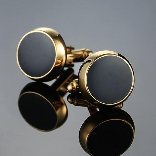 Fashion Round Gold Cufflinks Elegant Shirt Cufflinks For Men Wedding Business Simple Fancy Cuff Links For Your Husband Party Special Occasions Cufflinks