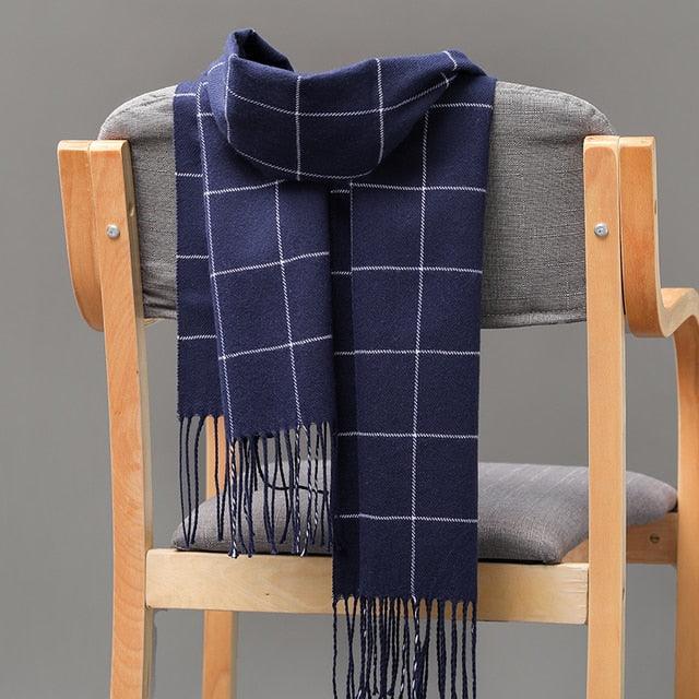 Fashion Winter Casual Classic Soft Plaid Popular Couple Lightweight Tartan Muffler Warm Scarf Cashmere Scarves Shawls Wraps Lightweight Women Warm Lattice Scarves Cashmere Hijab For Women