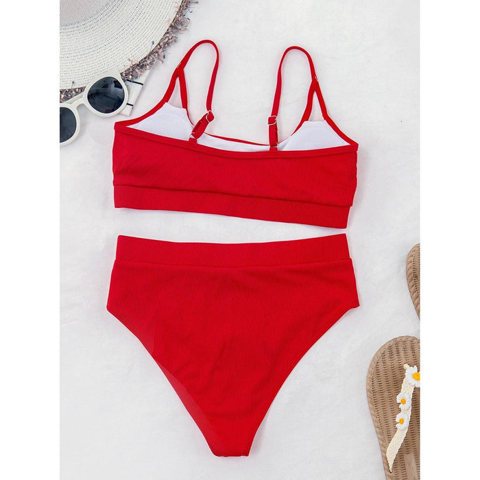 Female Push Up Swimsuit Modern Swimwear For Women Bikinis High Waist Bikini Set Solid Bikini 2 Piece Swimsuit Bathing Suits Women Bathing Suit High Waist Bikini Set Sport Wear Swimming Suit Bikini