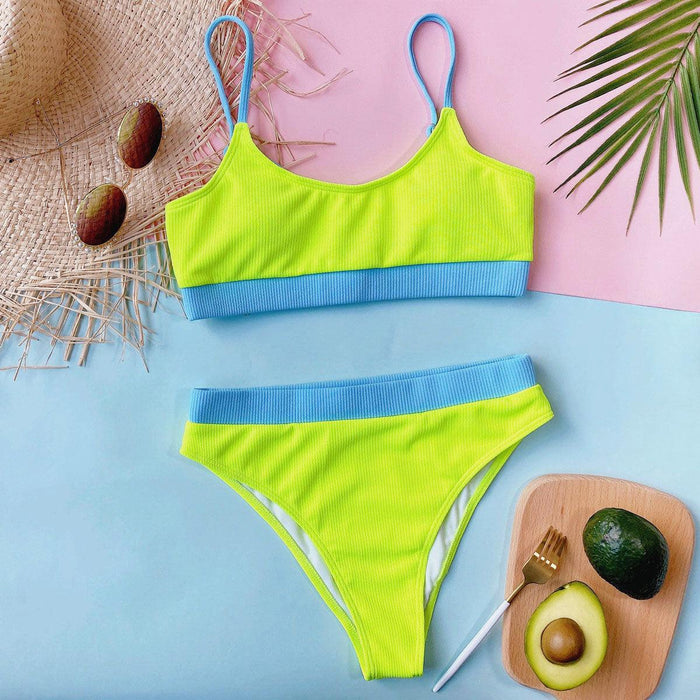 Female Push Up Swimsuit Modern Swimwear For Women Bikinis High Waist Bikini Set Solid Bikini 2 Piece Swimsuit Bathing Suits Women Bathing Suit High Waist Bikini Set Sport Wear Swimming Suit Bikini