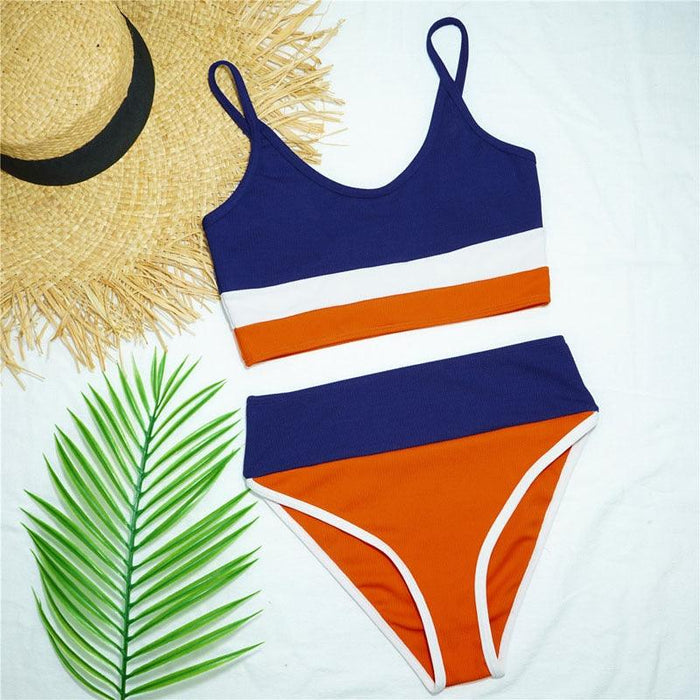 Female Push Up Swimsuit Modern Swimwear For Women Bikinis High Waist Bikini Set Solid Bikini 2 Piece Swimsuit Bathing Suits Women Bathing Suit High Waist Bikini Set Sport Wear Swimming Suit Bikini