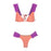 Female Swimsuit Women String Triangle Top Bikini Bottom Printed Push Up Swimsuit Bikini Sets Two Piece Split Button Beachwear Bathing Suit High Waist Bathing Suit High Cut