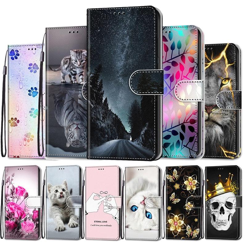 Flip Case For Xiaomi Redmi 9 9A 9C NFC 8 8A Phone Case Leather Silicone Wallet Cover For Redmi Note 8 Pro 9 9S 9 Pro Book Cases  Leather Case Flip Cover PU Wallet Case Kickstand Magnet Closure Card Slot Holder