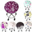 Floral Printed Round Chair Cover Bar Stool Elastic Seat Cover Home Chair Slipcover Anti-dirty Case Removable Chair Protector Stretch Round Bar Stool Covers Washable Stool Cushion Slipcover Elastic Bar Chair Covers