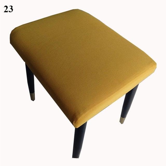 Flower Printed Seat Protector Square Stool Chair Cover Removable Dustproof Elastic Stool Covers For Bedroom Kitchen Square Stool Stool Covers Breathable Chair Seat Slipcover Barstool Cover for Rectangle Stools