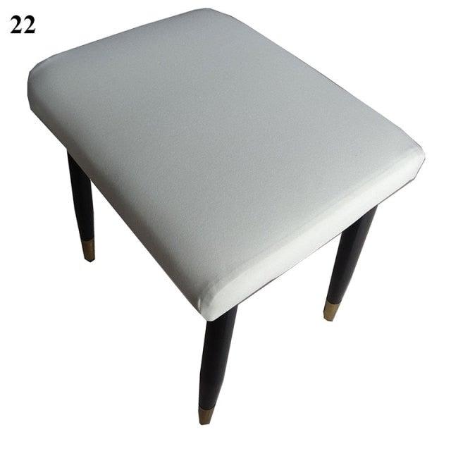 Flower Printed Seat Protector Square Stool Chair Cover Removable Dustproof Elastic Stool Covers For Bedroom Kitchen Square Stool Stool Covers Breathable Chair Seat Slipcover Barstool Cover for Rectangle Stools