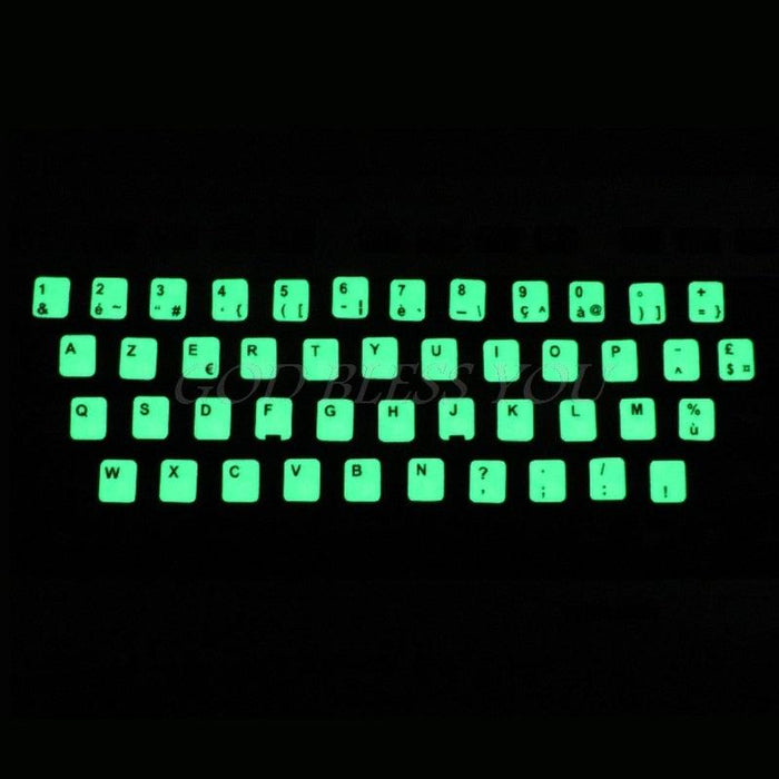 Fluorescent Keyboard Stickers Different Optional Language Luminous Waterproof Keyboard Protective Film Gaming Laptop Keyboard Skin Protector For Gaming Lovers