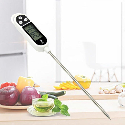 Food BBQ Testing Thermometer Kitchen Cooking Food Digital Probe Meat Thermometer Digital Instant Read Thermometer Cooking Candy Food Thermometer With Long Probe Backlight & Calibration Ultra Fast Electronic Thermometer Cooking Test Gauge Kitchen tools