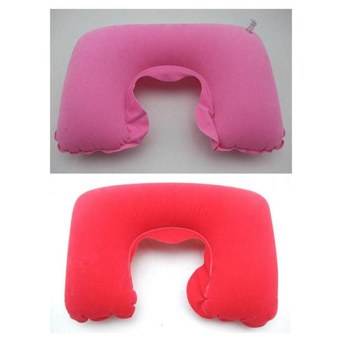 Functional U-Shape Travel Pillow For Airplane Inflatable Neck Pillow Travel Accessories Comfortable Sleep Pillows Inflatable Neck Pillow Inflatable U Shaped Travel Pillow Car Head Neck Rest Air Cushion For Travel Neck Pillow