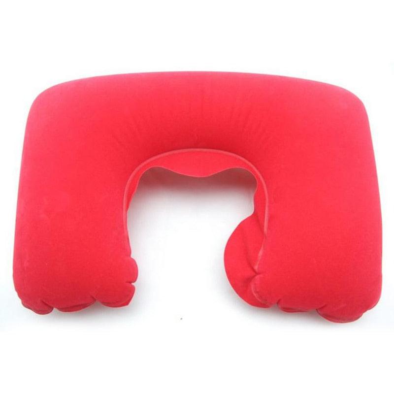 Functional U-Shape Travel Pillow For Airplane Inflatable Neck Pillow Travel Accessories Comfortable Sleep Pillows Inflatable Neck Pillow Inflatable U Shaped Travel Pillow Car Head Neck Rest Air Cushion For Travel Neck Pillow