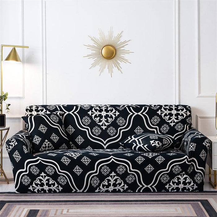 Geometric Sofa Covers Stretch Plaid Sofa Slipcovers for Living Room Elastic Sofa Cover Couch Armchair Cover Towel 1 2 3 4 Seater Slipcover For Sofas Loveseat Armchair Living Room Universal Furniture