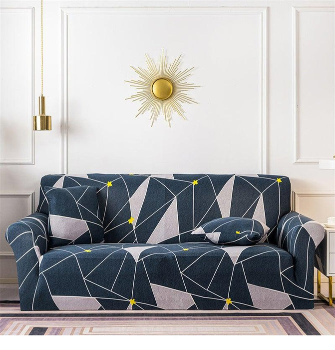 Geometric Sofa Covers Stretch Plaid Sofa Slipcovers for Living Room Elastic Sofa Cover Couch Armchair Cover Towel 1 2 3 4 Seater Slipcover For Sofas Loveseat Armchair Living Room Universal Furniture